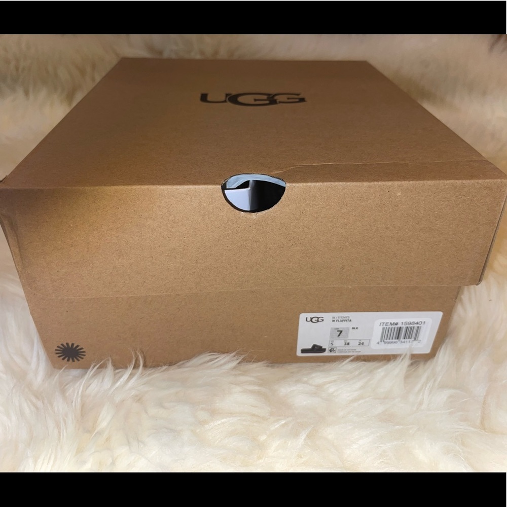 UGG Women’s Fluffita Slipper Sandals, Black - Picture 10 of 10